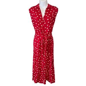 Billabong Womens Red Boho Floral Midi Summer Dress‎ Beachy Cottage ResortwearXS